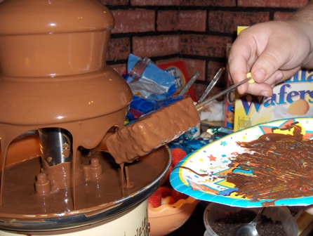 Rice krispy treat covered in warm chocolate anyone?