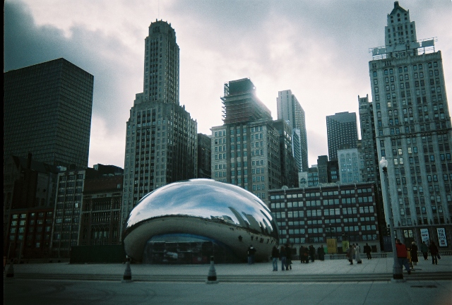 Here it is: Cloud Gate! I did not know of it's existence until we arrived at O'Hare.